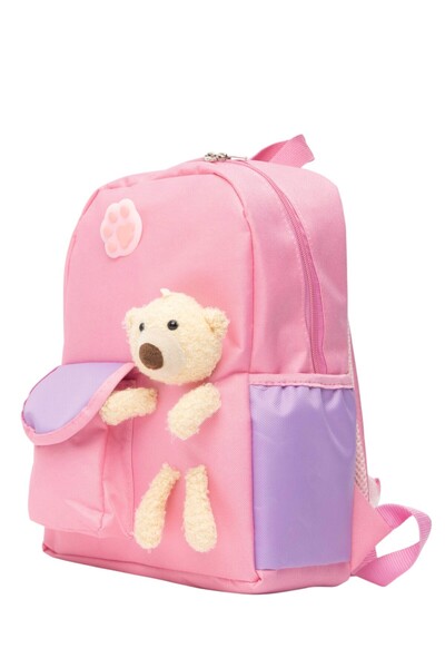 QUOVO 4-7 Years Old Kreş Kindergarten Bag - Waterproof, Orthopedic, Special Design with Teddy Bear