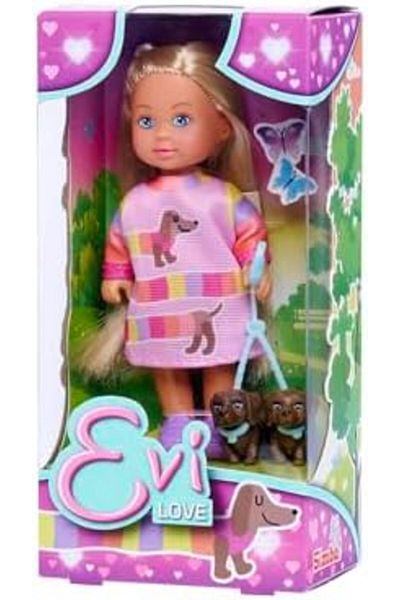 STOREMAX Mu-Artshop 105733688, Evi Love & Dog Friends, Evi Love and Two Cute Sausage Dogs with Leash