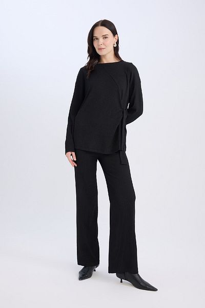DeFacto Wickelhose, weites Bein, weites, weites Bein, flexible Taille, C0200AX25SP