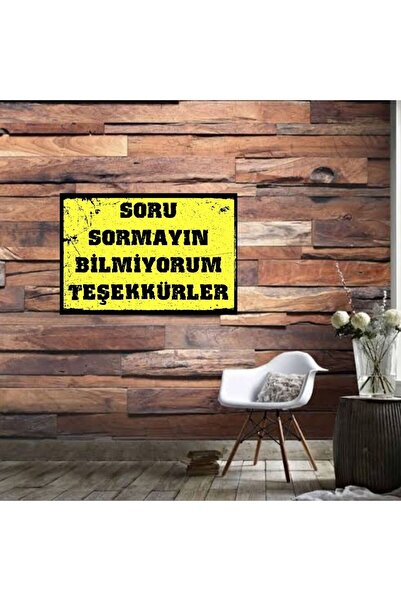 DURUSOY Ahşap Retro Mdf Poster , Komik Sözler , Duvar Yazıları , Manzara ,  T...