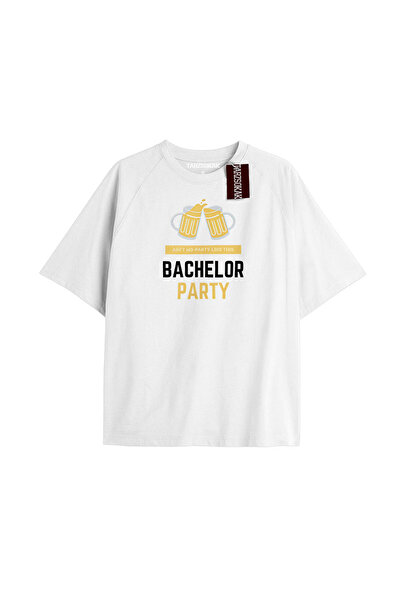 TIMESWASTINGIRL Tricou Unisex Supradimensionat cu Inscripție WHITE NIGHTS WHITE