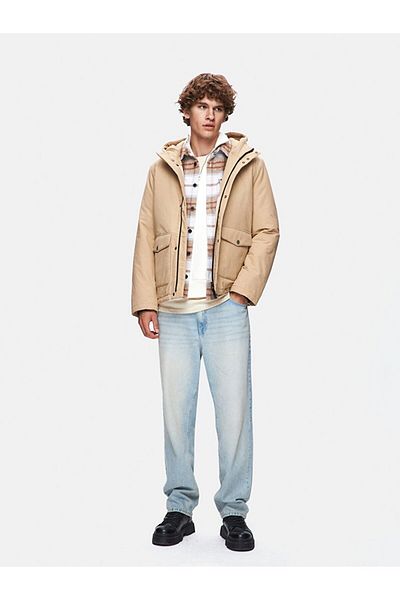 Ltb Παλτό Puffer Beige με κουκούλα