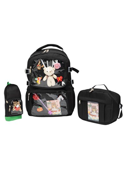 QUOVO Orthopedic Domestic School Bag with Kawaii Style Accessories Girls Boys...
