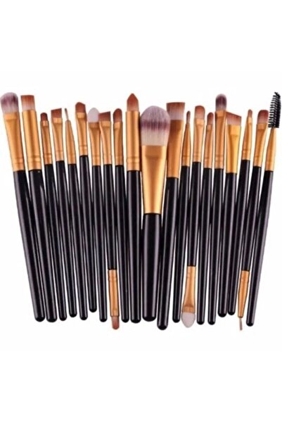 Fırsat7 Set de 20 de pensule profesionale moi pentru machiaj, culoare neagră,...