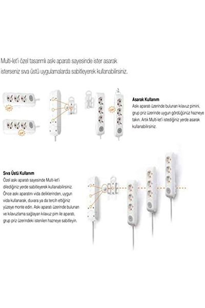 STOREMAX Lvnshop Multi-Let Black Quadruple Socket Socket with Ball Cable 3 Mt Lv 224120
