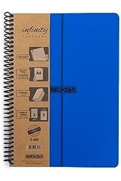 STOREMAX سلسلة CylinModa Infinity Primary، A4، 6 خيوط (3 مربعات، 3 خطوط) 180 ورقة PP غطاء حلزوني