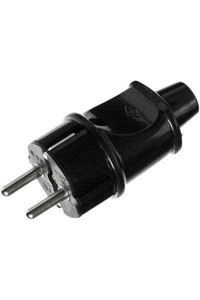 STOREMAX Male Plug Without Cord Black Accessory Grounded 646268