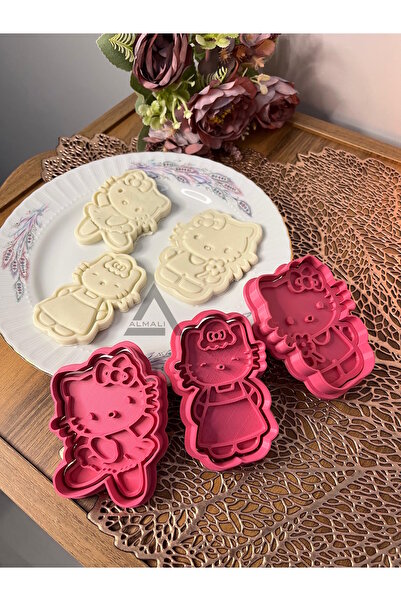 Almalı Hello Kitty Kurabiye Kalıbı Set-1 (3'LÜ)