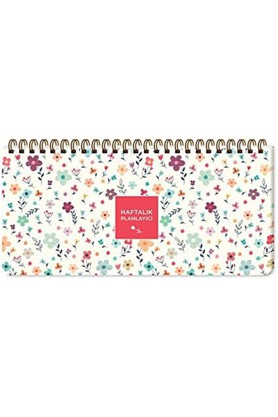 STOREMAX Lvnshop Cream Floral Pattern Planner - Weekly Spiral, 13X27 Cm, New Lv 224120