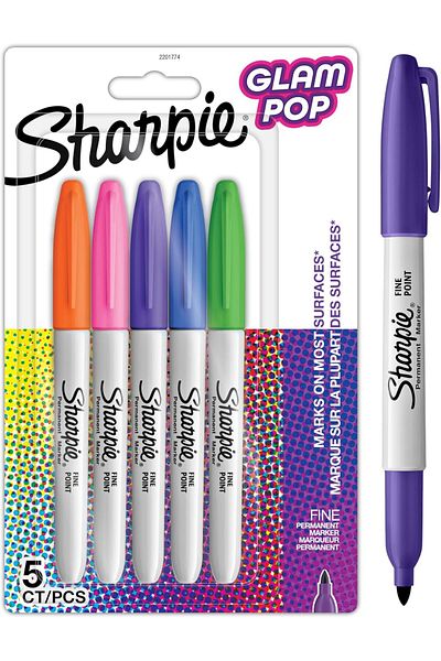 STOREMAX Ysstorex Glam Pop Permanent Markers, Fine Point for Thick Details, Assorted Vibrant Colors