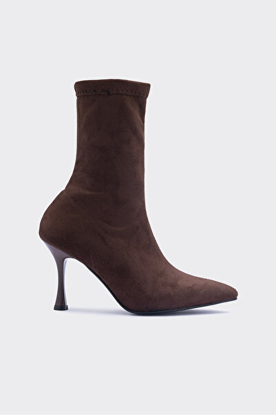 SHOEMARK Kahverengi Süet Streç Bilekli Bot Sely