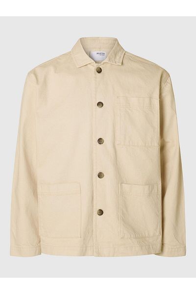 Selected Homme Jeansjacke Hybrid Baumwoll