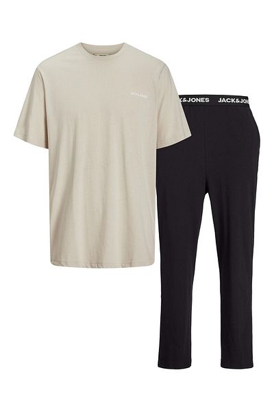 Jack & Jones Loungewear Set 2er-pack Einfarbig Rundhals Loungewear Set