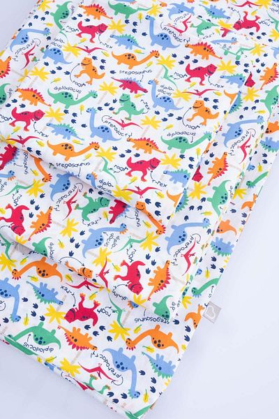 Boumini Colorful Dinosaur Baby Duvet Cover Set - 100% Cotton
