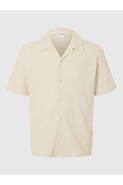 Selected Homme Kurzarmhemd Jacquard Strick