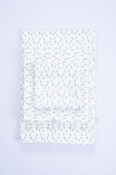 Boumini Blue Raindrop 100% Cotton Baby Bedding Set