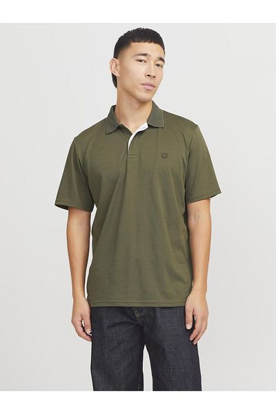 Jack & Jones Premium Poloshirt Einfarbig Hemdkragen Poloshirt