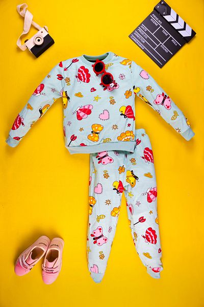 Yalçınoğlu Children's Character Patterned Soft Sweat Set - Raised Cotton Soft