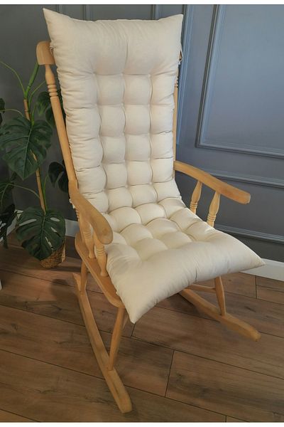 ALTINPAMUK Selen Luxury Μαξιλάρι Καρέκλας, Πάγκος, Μαξιλάρι Κουνιστή Καρέκλας 120x50cm ΜΠΕΖ (ΜΟΝΟ ΜΑΞΙΛΑΡΙ)