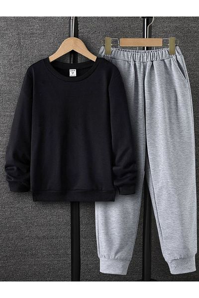 cm buseyiz Σετ φόρμας Unisex με 2 νήματα Crew Neck