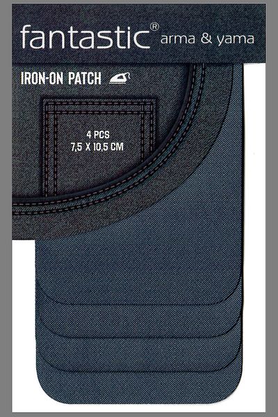 FANTASTIC ARMA Pack of 4 Iron-On Woven Crest Patch for Clothes & Clothes (Grey) Patch Easy Application