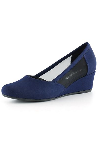 Erkan Saçmacı Παπούτσια Evelyn Navy Blue Crepe Mesh με τακούνι