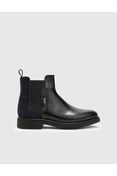 İLVİ Jadon Hakiki Açma Deri Erkek Siyah Bot