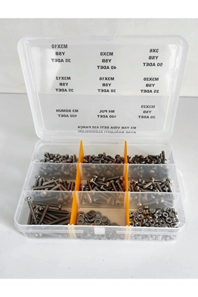 AY-CİV Ayaz M 3 Ysb Vida Seti Paslanmaz Inox 435 Parça A2-70 304 K