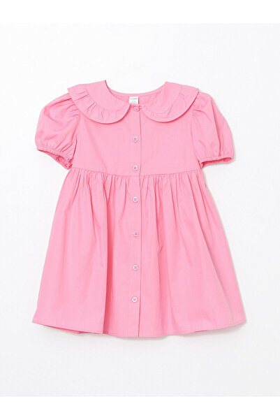 LC Waikiki LCW Kids Bebe Yaka Poplin Kız Çocuk Elbise