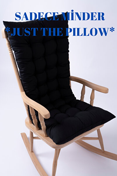 ALTINPAMUK Selen Luxury 120x50cm Black Chair Cushion - Bench, Swing Rocking