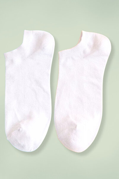 Esinti 6 Pairs Women's White Color Short Booties Socks Cotton Ankle Length Short Sports Running Hiking Socks 6 Pcs