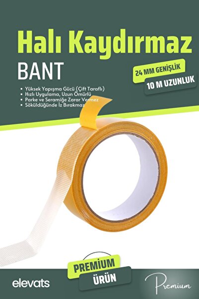 Elevats Premium 10 Mt. Halı Kaydırmaz Bant Halı Kilim Sabitleme Ve Yapıştırma...