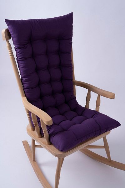 ALTINPAMUK Selen Luxury Chair Cushion, Bench, Swing Rocking Chair Cushion 120X50Cm Purple (Just Cushion)