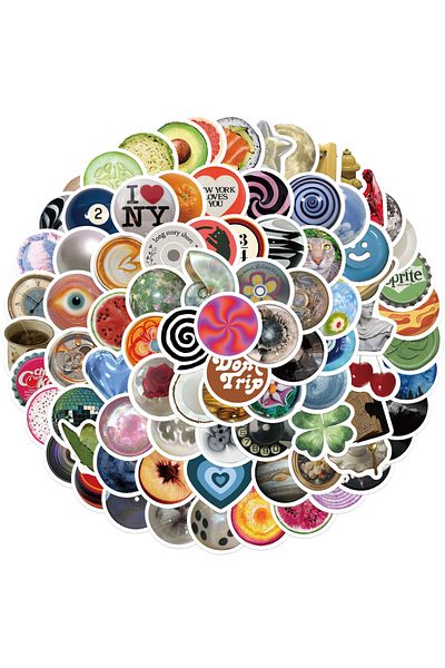 Choice 100pcs 100pcs Ins Retro Vintage Stickers Diy For Guitar Fridge Skateboard Travel Suitcase Car Graffi