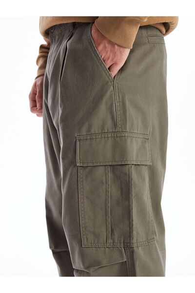 LC Waikiki Brown Comfortable Fit Gabardine Men's Cargo Pants