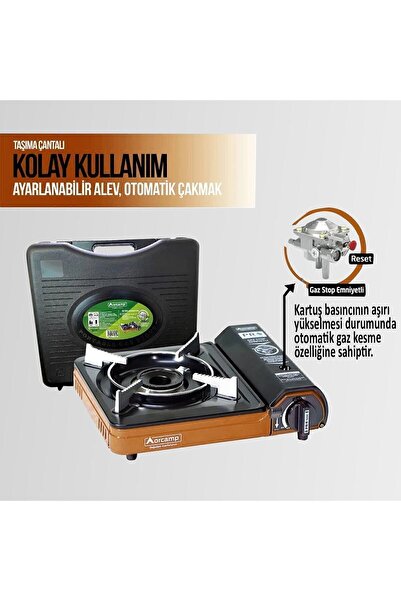 Orcamp Ck-505 Tekli Portatif Kamp Ocak Gaz Stop Emniyetli