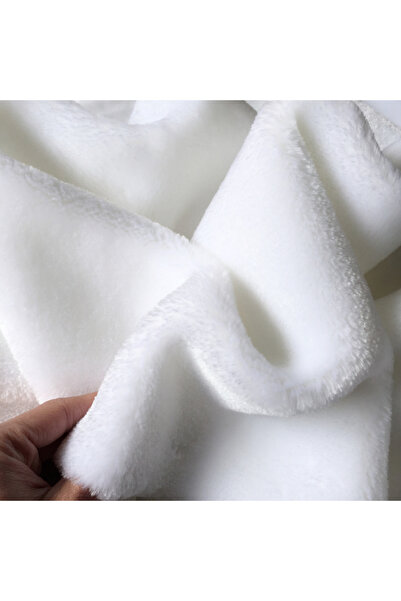 Choice 160 سم × 50 سم أبيض 50 × 160 سم قماش فرو أبيض صناعي 100% بوليستر وبر 1 سم قماش قطيفة فائق النعومة F