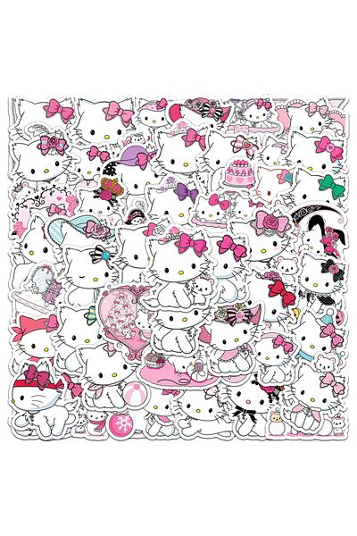 Choice 50pcs 10/30/50pcs Kawaii Charmmy Kitty Stickers Cute Hello Kitty Decal Diy Guitar Notebook Phone Wal