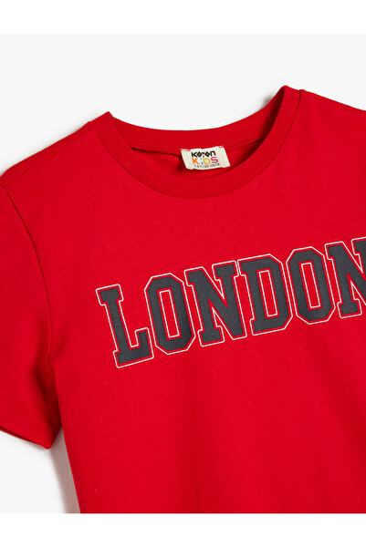 Koton Cotton Short Sleeve City Printed Crew Neck T-Shirt