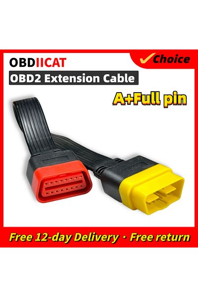 OBDIICAT Obd2 Extension Cable Universal 16 Pin Male To 16 Pin Female Obd 2 Obd Ii Extension Connector For Aut