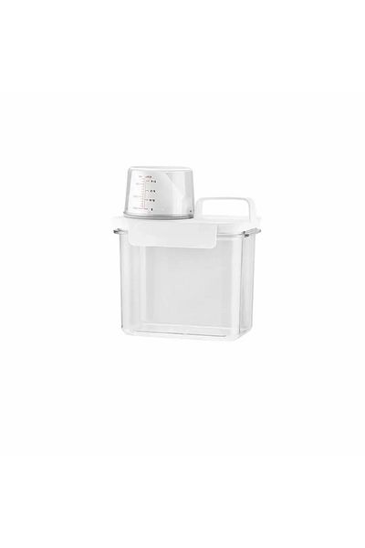 Choice Transparent 1100ml Airtight Laundry Detergent Dispenser Powder Storage Box Clear Washing Powder Liqu
