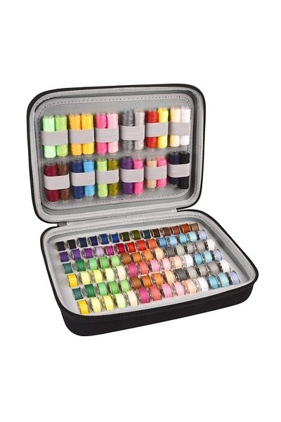 Choice M Black Bobbin Holder, Bobbins Case Thread Organizer, Bobbins Spool Storage Box Holds Up To 84pcs Bo