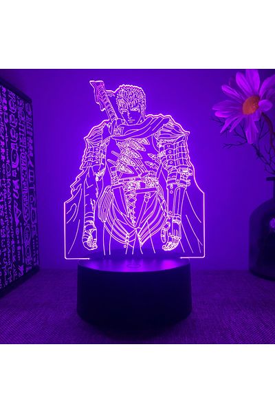 Hot Toys Blue 16 color with remote Anime Led Light Berserk Guts Figure for Bedroom Decorative Night Light Bir