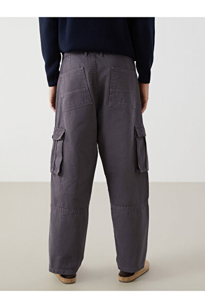 LC Waikiki Anthracite Comfortable Fit Gabardine Men's Cargo Pants