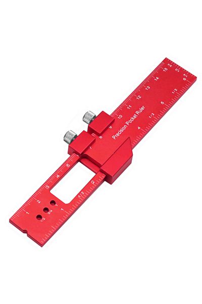 Wnew 160mm Precision Pocket Ruler T-type Scribing Ruler Carpenty Square T Track Ruler Inch And Metric Mea