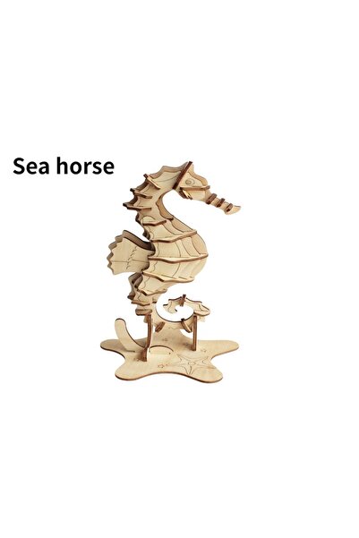 Choice ألعاب تعليمية خشبية ثلاثية الأبعاد من سلسلة Sea Horse Marine Life، ألغ...