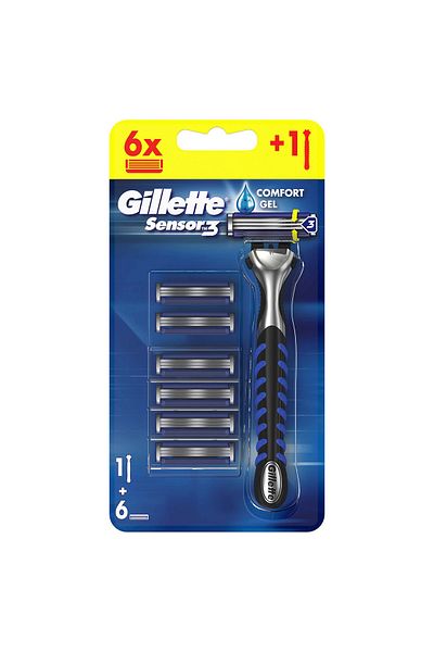 Gillette Ξυριστική μηχανή Sensor3 + 6 ανταλλακτικές λεπίδες ξυραφιού