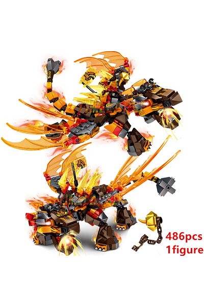 Choice Without Original Box New Fire Attack Of The Flame Dragons Fightar Titan Season 14 Fly Building Block
