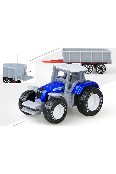 Choice 1pcs Blue 1pcs Diecast Farm Vehicles Mini Car Model Engineering Car Model Tractor Engineering Car Tr