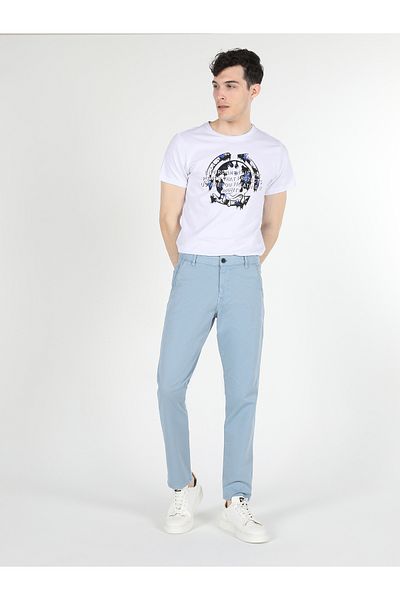 Colin's Pantaloni slim pentru bărbați, cu talie mijlocie, cu picioare drepte, albaștri Cl 1049749